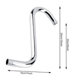 Bathroom Accessory 8inch 201 Stainless Steel High Rise S-Curved Shower Extension Arm