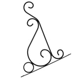 Iron Plant Hanger Wall Hanging Bracket Flower Hook for Home Garden Decoration 25*21cm(Black) - Top-Down View