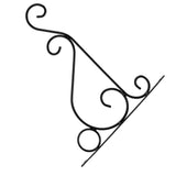 Iron Plant Hanger Wall Hanging Bracket Flower Hook for Home Garden Decoration 25*21cm(Black) - Rear View