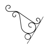 Iron Plant Hanger Wall Hanging Bracket Flower Hook for Home Garden Decoration 25*21cm(Black)