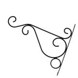 Iron Plant Hanger Wall Hanging Bracket Flower Hook for Home Garden Decoration 25*21cm(Black) - Low Angle