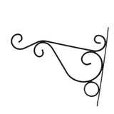 Iron Plant Hanger Wall Hanging Bracket Flower Hook for Home Garden Decoration 25*21cm(Black)