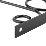 Iron Plant Hanger Wall Hanging Bracket Flower Hook for Home Garden Decoration 25*21cm(Black)