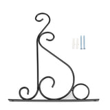 Iron Plant Hanger Wall Hanging Bracket Flower Hook for Home Garden Decoration 25*21cm(Black)