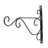 Iron Plant Hanger Wall Hanging Bracket Flower Hook for Home Garden Decoration 25*21cm(Black) - Extra Image