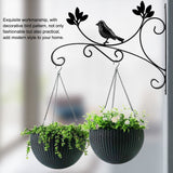 Iron Wall Hanging Bracket Plant Hanger Flower Pot Hook for Home Garden Decor - Rear View