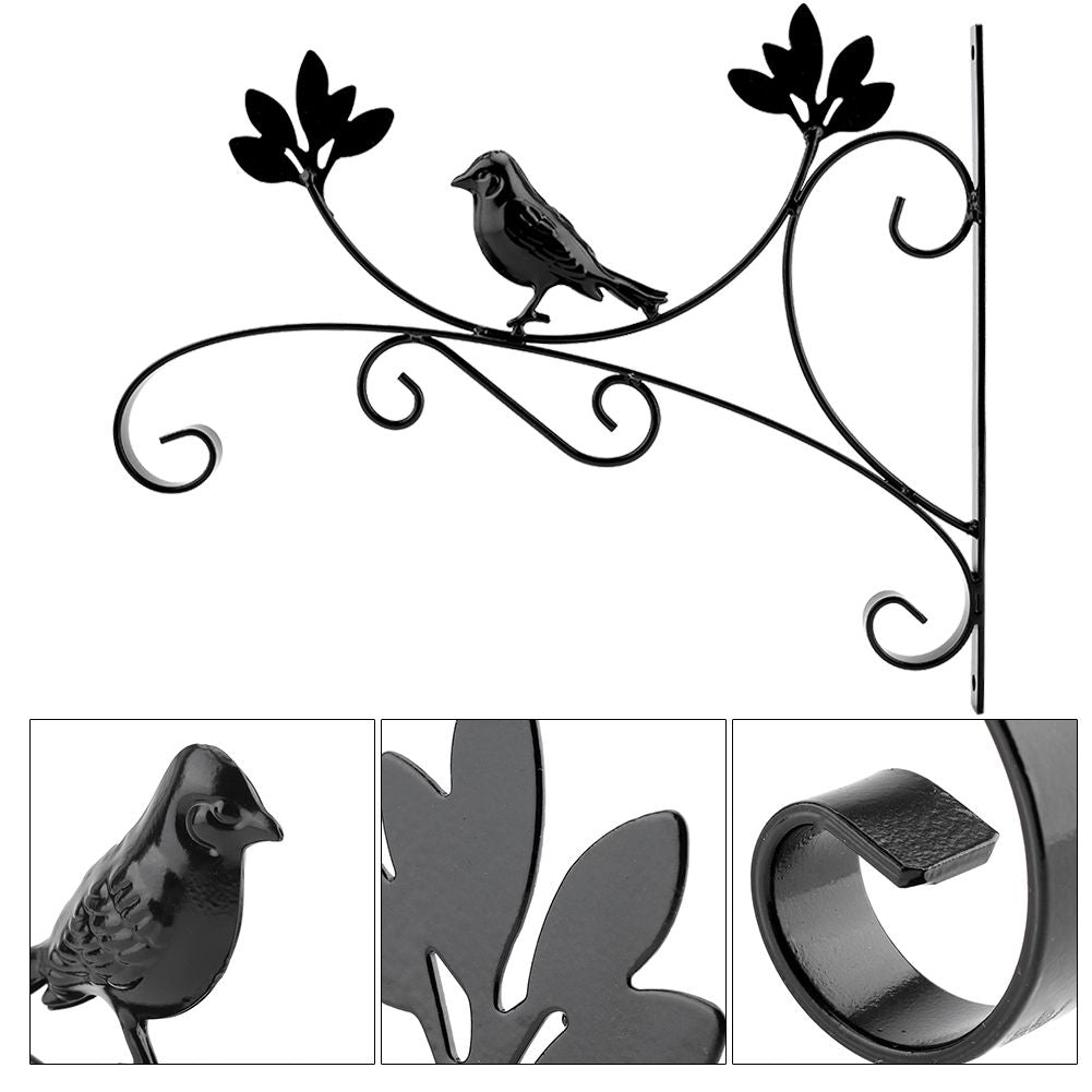 Iron Wall Hanging Bracket Plant Hanger Flower Pot Hook for Home Garden Decor
