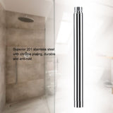 Bathroom Accessory 8inch Round 201 Stainless Steel Shower Extension Tube With Chrome Plating - Close-Up Angle