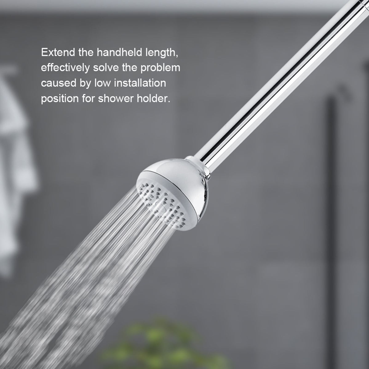 Bathroom Accessory 8inch Round 201 Stainless Steel Shower Extension Tube With Chrome Plating
