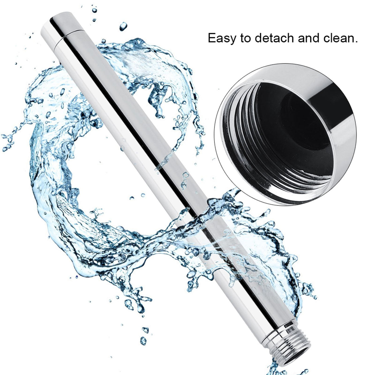 Bathroom Accessory 8inch Round 201 Stainless Steel Shower Extension Tube With Chrome Plating