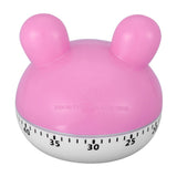 Mechanical Cooking Timer Manual Animal Shape Counters for Kitchen Timing Tool(Pink Rabbit)