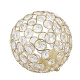 Crystal Tea Light Candle Holders Wedding Decor Table Centerpieces (Gold Diameter 12cm)
