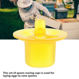 50pcs Beekeeping Queen Rearing Cell Cups Bee Keeper Equipment Tool Apiculture Supply Yellow