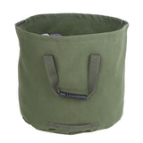Portable Waterproof Reusable Canvas Garden Lawn Leaf Trash Waste Bag Container Storage Tote - Front View