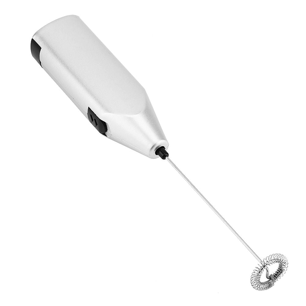 Handheld Milk Frother Electric Foam Maker for Coffee Lattes Eggs Drink Mixer(Silver)