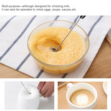 Handheld Milk Frother Electric Foam Maker for Coffee Lattes Eggs Drink Mixer(Silver)