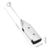 Handheld Milk Frother Electric Foam Maker for Coffee Lattes Eggs Drink Mixer(Silver) - Extra Image