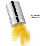 Stainless Steel Durable Spice Jar Season Coffee Bottle Kitchen Tool(L) - Close-Up Angle