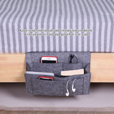 Sofa Arm Rest TV Remote Control Organizer Beside Hanging Storage Bag Pouch for Bedroom