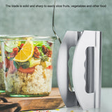 Multi use Stainless Steel Fruits Vegetables Food Cutter Double Blades Chopper Slicing Tool - Front View