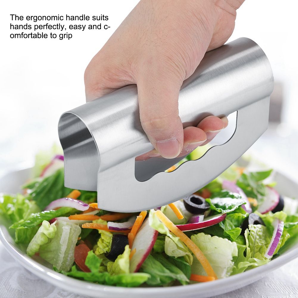 Multi use Stainless Steel Fruits Vegetables Food Cutter Double Blades Chopper Slicing Tool