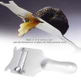 Stainless Steel Truffle Cheese Slicer Adjustable Blade Chocolate Shaver for Kitchen Gadget