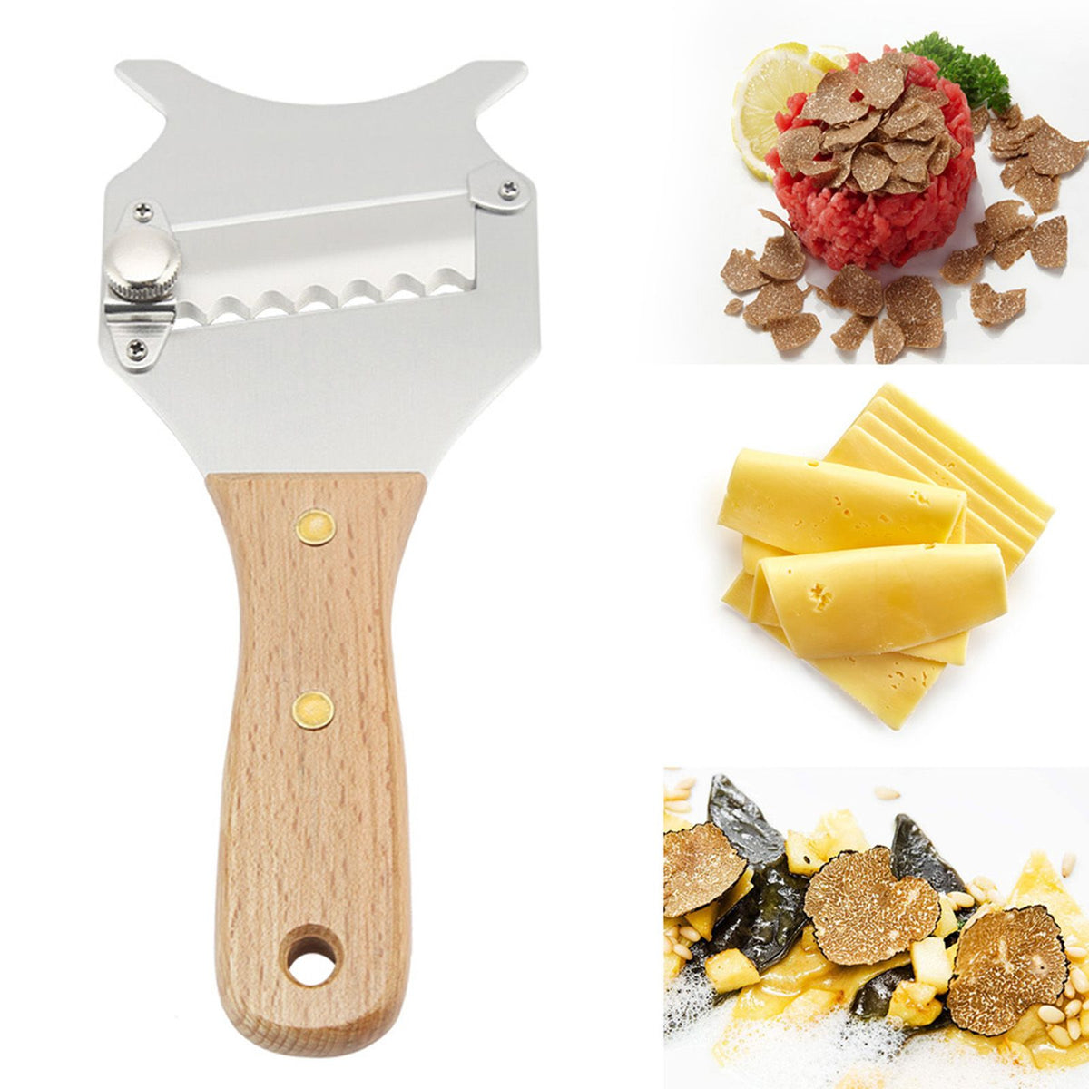 Stainless Steel Truffle Cheese Slicer Adjustable Blade Chocolate Shaver for Kitchen Gadget