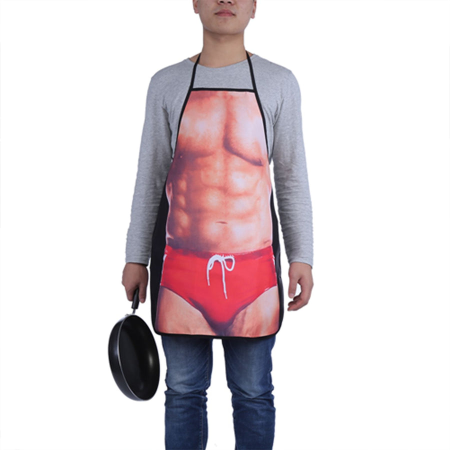 3D Funny Cooking Apron Sexy Man Woman Apron Waterproof Apron (Sexy Man)