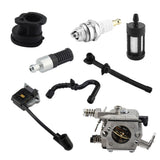Carburetor Ignition Coil Carb Set for Stihl Walbro 017 018 MS170 MS180 Chainsaw - Side View