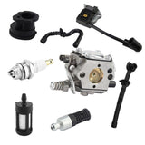 Carburetor Ignition Coil Carb Set for Stihl Walbro 017 018 MS170 MS180 Chainsaw - Close-Up Angle