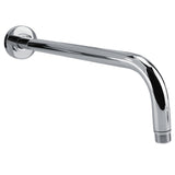 Extra Long Stainless Steel Shower Rain Head Arm Replacement Flange Set Wall Fixed Chrome Finish - Top-Down View
