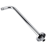 Extra Long Stainless Steel Shower Rain Head Arm Replacement Flange Set Wall Fixed Chrome Finish