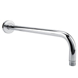 Extra Long Stainless Steel Shower Rain Head Arm Replacement Flange Set Wall Fixed Chrome Finish