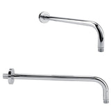 Extra Long Stainless Steel Shower Rain Head Arm Replacement Flange Set Wall Fixed Chrome Finish - Extra Image