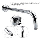 Extra Long Stainless Steel Shower Rain Head Arm Replacement Flange Set Wall Fixed Chrome Finish - Extra Image