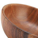 Solid Acacia Wooden Bowl for Salad Soup Rice Hand Made Wooden Bowl Kitchen Utensils (20*7cm) - Extra Image