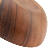 Solid Acacia Wooden Bowl for Salad Soup Rice Hand Made Wooden Bowl Kitchen Utensils (20*7cm) - Extra Image