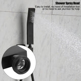Matte Black Brass Chromeplated Handheld Shower Head Bathroom Sprayer Handshower - Close-Up Angle