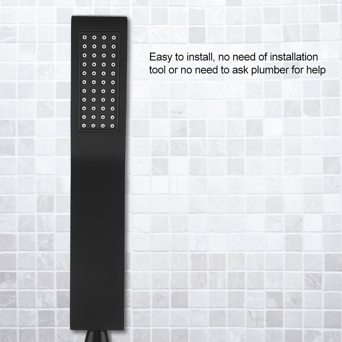 Matte Black Brass Chromeplated Handheld Shower Head Bathroom Sprayer Handshower