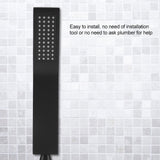 Matte Black Brass Chromeplated Handheld Shower Head Bathroom Sprayer Handshower