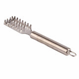 Stainless Steel Handle Fish Scraping Scale Shaver Fish Cleaning Tool - 45-Degree Angle