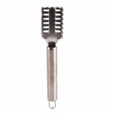 Stainless Steel Handle Fish Scraping Scale Shaver Fish Cleaning Tool - Close-Up Angle