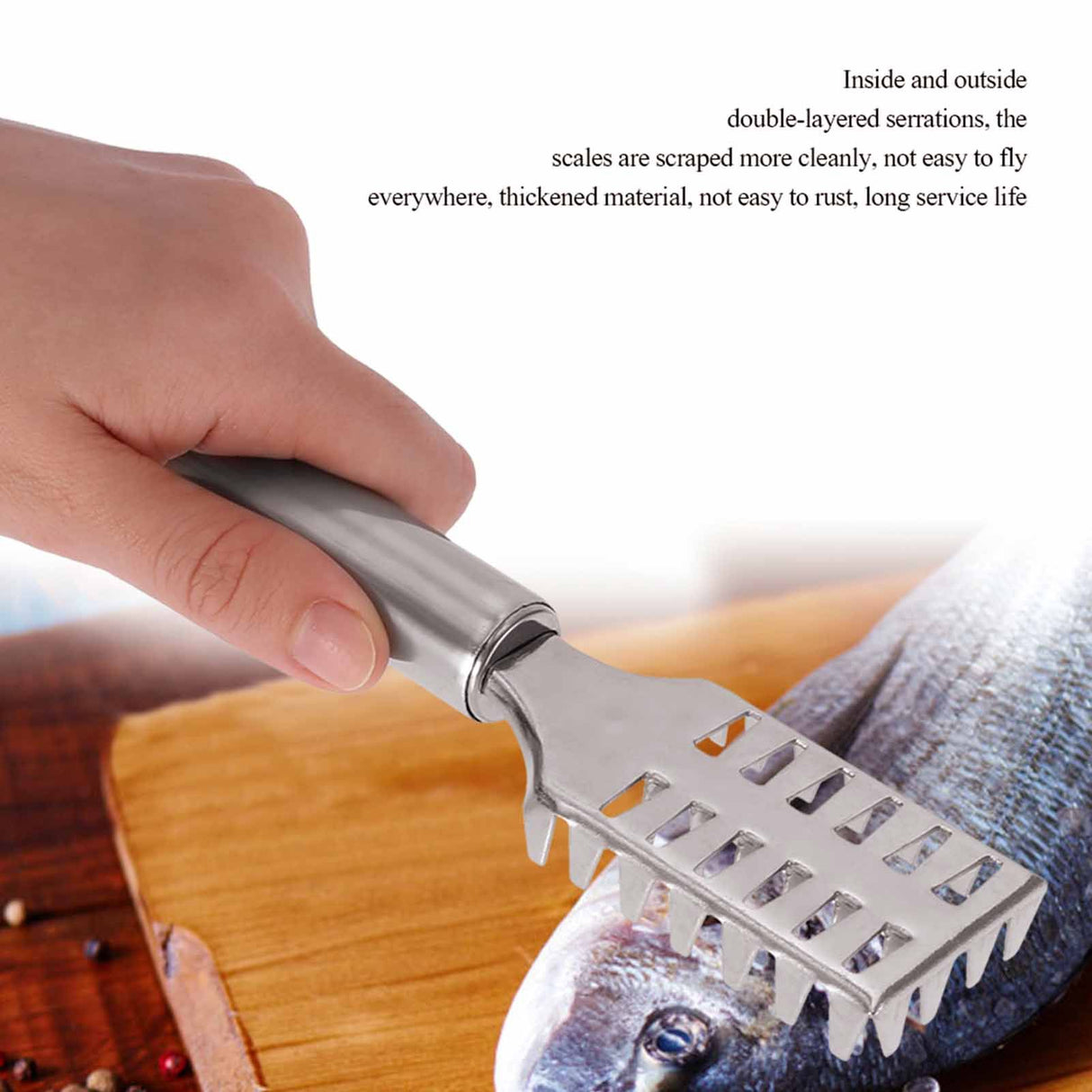 Stainless Steel Handle Fish Scraping Scale Shaver Fish Cleaning Tool