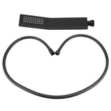 Matte Black Brass Square Handheld Shower Head Bathroom Sprayer Handshower with Hose - Close-Up Angle