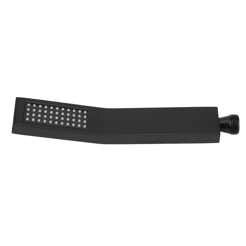 Matte Black Brass Square Handheld Shower Head Bathroom Sprayer Handshower with Hose