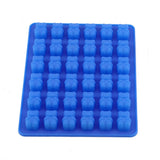 Bear Shape Ice Cube Box Mold Tray Maker Silicone Ice Cream Chocolate (Dark Blue Dropper)