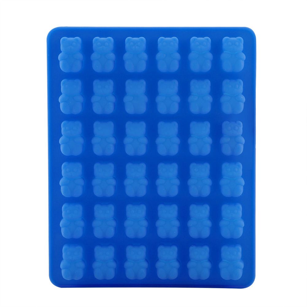 Bear Shape Ice Cube Box Mold Tray Maker Silicone Ice Cream Chocolate (Dark Blue Dropper)