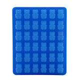 Bear Shape Ice Cube Box Mold Tray Maker Silicone Ice Cream Chocolate (Dark Blue Dropper)