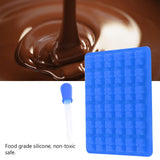 Bear Shape Ice Cube Box Mold Tray Maker Silicone Ice Cream Chocolate (Dark Blue Dropper)