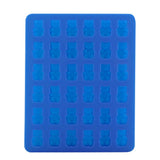Bear Shape Ice Cube Box Mold Tray Maker Silicone Ice Cream Chocolate (Dark Blue Dropper)